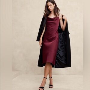 Banana Republic Burgundy Midi Dress